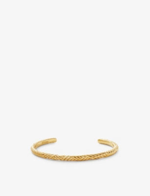 MISSOMA: Wavy 18ct recycled yellow-gold plated brass cuff bracelet