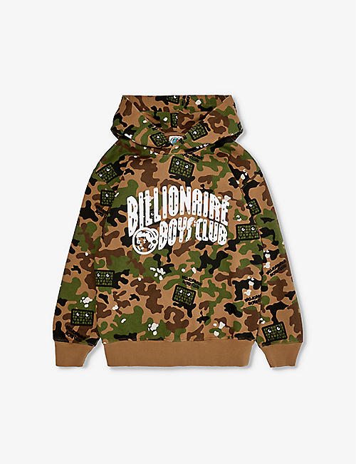 BILLIONAIRE BOYS CLUB: Brand-print camouflage cotton-jersey hoody 4-8 years