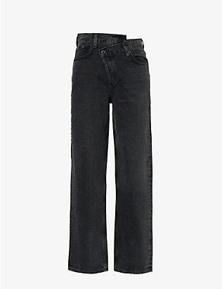 AGOLDE: Criss Cross straight-leg high-rise organic-denim jeans