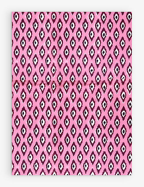 LES OTTOMANS: Ikat printed cotton tablecloth 250x150cm