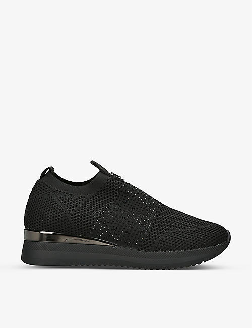 CARVELA: Janeiro 2 crystal-embellished knitted trainers