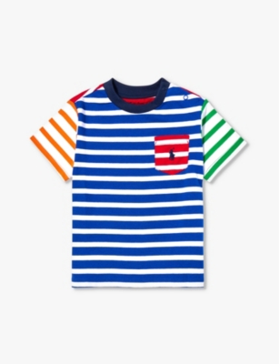 POLO RALPH LAUREN: Baby Boy brand-embroidered cotton-jersey T-shirt