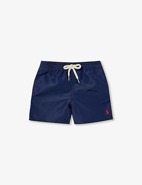 POLO RALPH LAUREN: Brand-embroidered recycled-polyester swim shorts 3-24 months