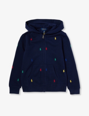 POLO RALPH LAUREN: Boys' brand-embroidered cotton-blend hoody