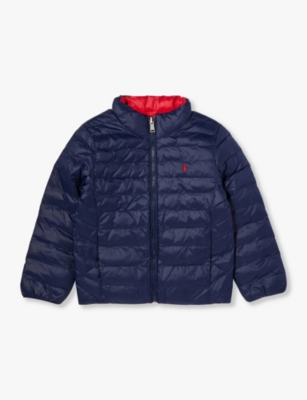 POLO RALPH LAUREN: Boys' Terra brand-embroidered recycled-nylon jacket