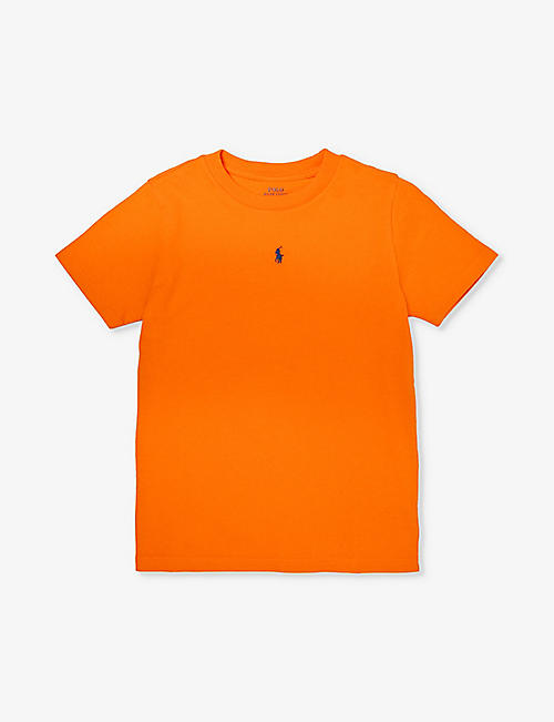 POLO RALPH LAUREN: Boys' logo-embroidered short-sleeve cotton-jersey T-shirt