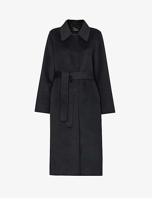 WHISTLES: Nell belted single-breasted wool-blend coat