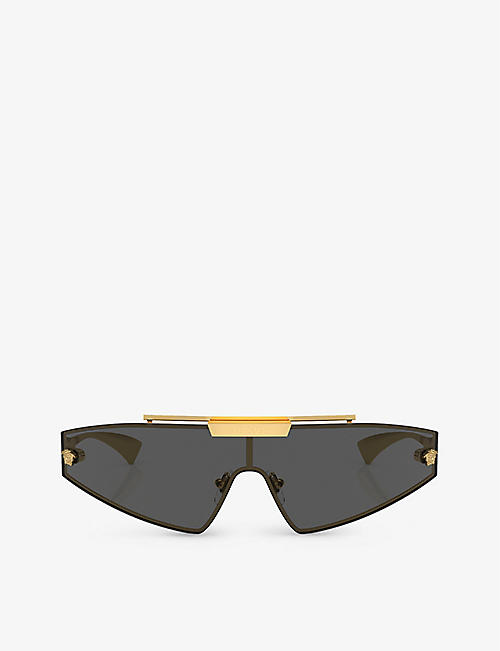 VERSACE: VE2265 irregular-frame metal sunglasses
