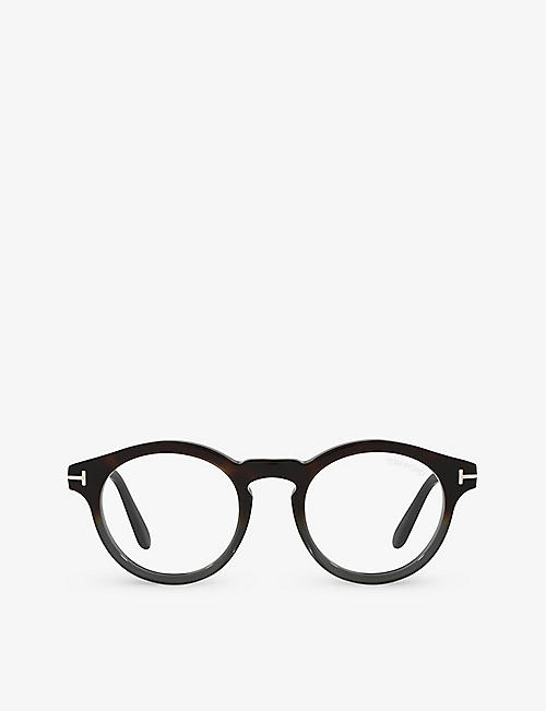 TOM FORD: TR001692 FT5887-B round-frame acetate glasses
