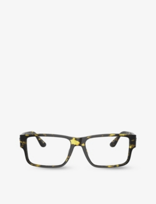 VERSACE: VE3342 branded rectangular-frame plastic glasses