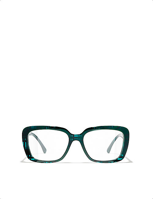 CHANEL: CH3461 square-frame acetate eyeglasses