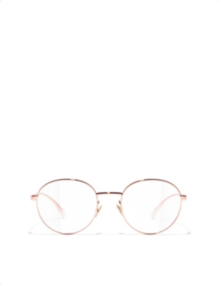 CHANEL: CH2209 oval-frame metal eyeglasses