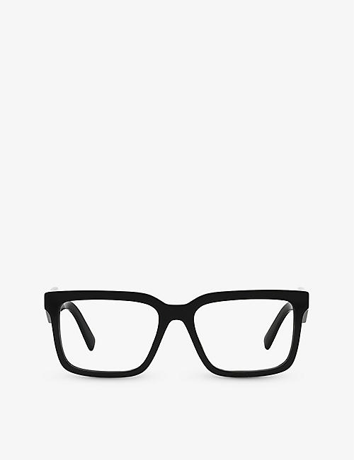 PRADA: PR 10YV rectangle-frame acetate eyeglasses