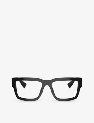 MIU MIU: MU 02XV rectangle-frame acetate eyeglasses