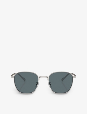 OLIVER PEOPLES: OV1329ST Rynn square-frame titanium sunglasses