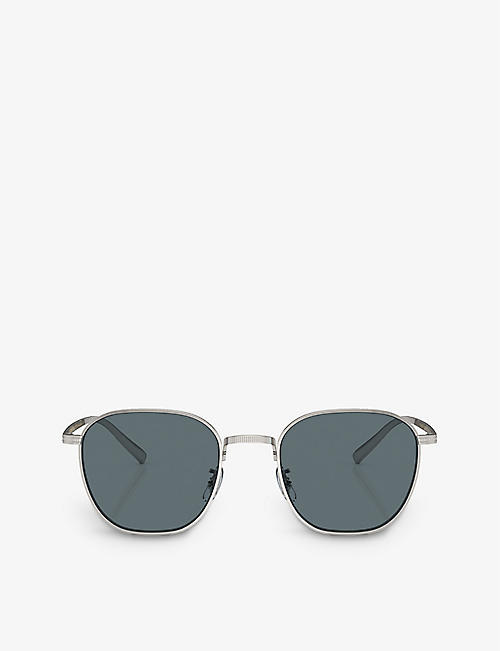 OLIVER PEOPLES: OV1329ST Rynn square-frame titanium sunglasses
