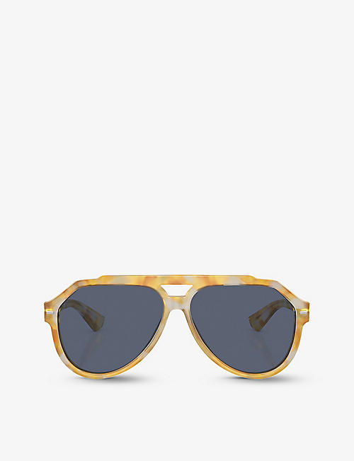 DOLCE & GABBANA: DG4452 aviator acetate sunglasses