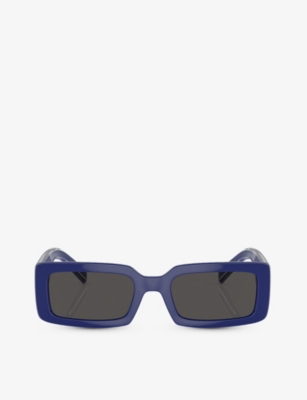 DOLCE & GABBANA: DG6187 rectangle-frame injected sunglasses