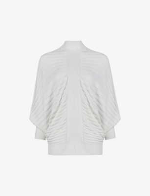 LEEM: Ribbed batwing knitted top