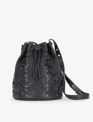 THE KOOPLES: Laced leather bucket bag
