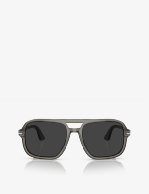 PERSOL: PO3328S pilot-frame acetate sunglasses
