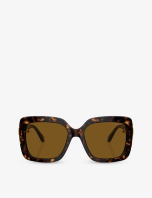 SWAROVSKI: SK6001 square-frame tortoiseshell acetate sunglasses