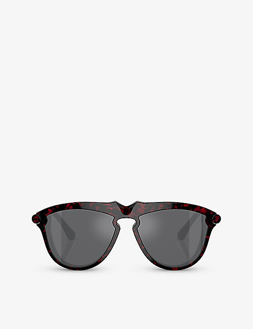 BURBERRY: BE4417U pilot-frame acetate sunglasses