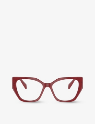 PRADA: PR 18WV irregular-frame acetate glasses