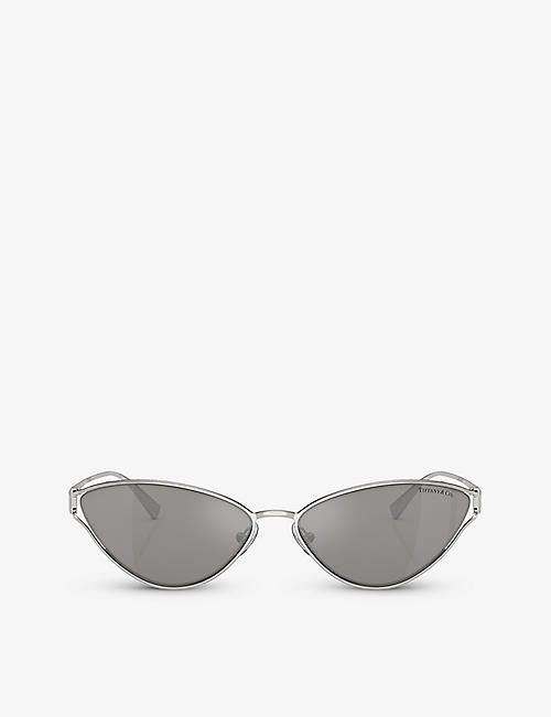 TIFFANY & CO: TF3095 cat-eye metal sunglasses