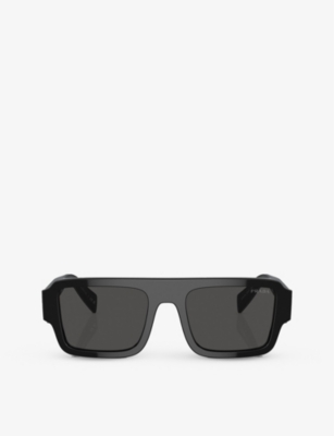 PRADA: PR A05S rectangle-frame acetate sunglasses