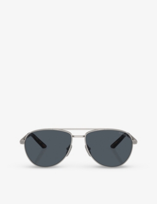 PRADA: PR A54S pilot-frame metal sunglasses