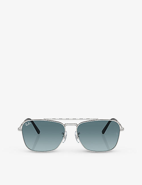 RAY-BAN: RB3636 Caravan square-frame metal sunglasses
