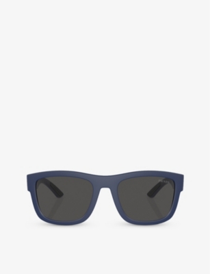 PRADA LINEA ROSSA: PS 01ZS pillow-frame nylon sunglasses
