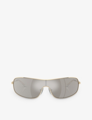 MICHAEL KORS: MK1139 Aix rectangle-frame metal sunglasses