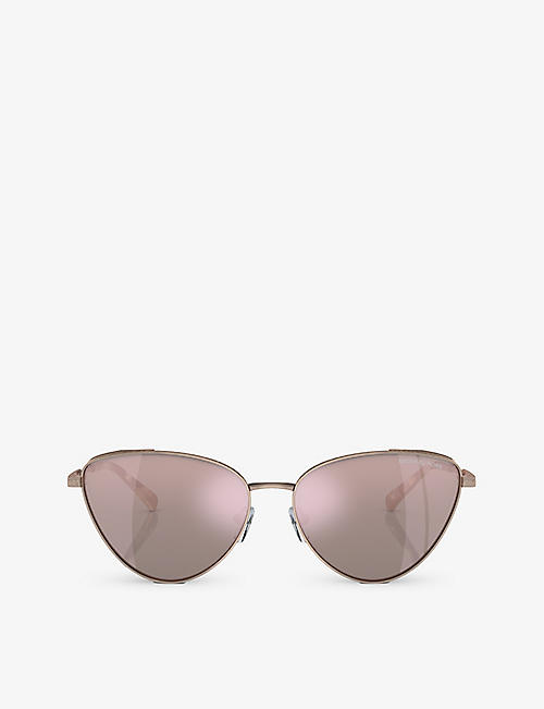 MICHAEL KORS: MK1140 Cortez cat eye-frame metal sunglasses