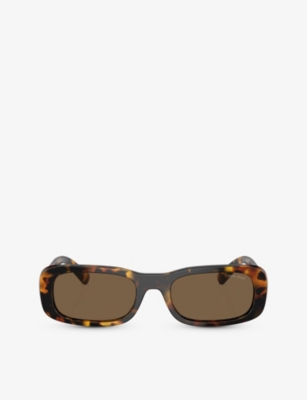 MIU MIU: MU 08ZS rectangle-frame acetate sunglasses