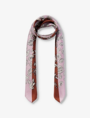 WEEKEND MAX MARA: Onesto floral-pattern silk scarf