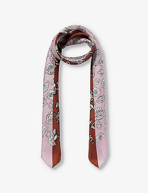 WEEKEND MAX MARA: Onesto floral-pattern silk scarf