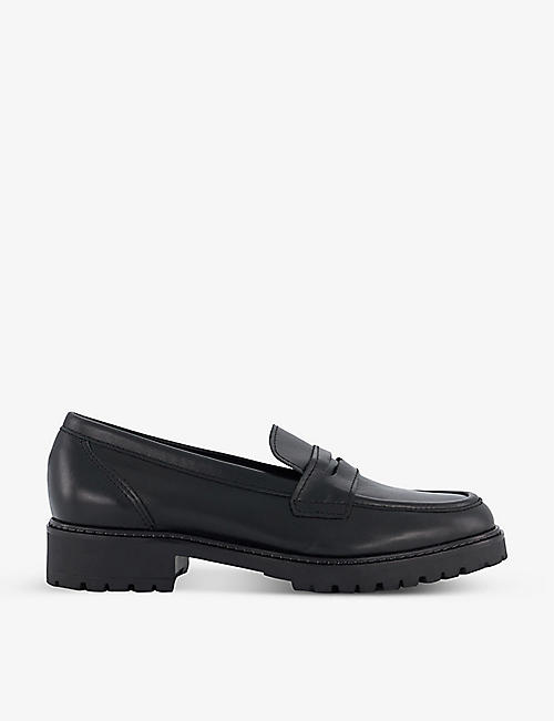 DUNE: Gild wide-fit leather penny loafer