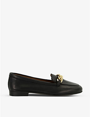 DUNE: Goldsmith wide-fit leather loafers