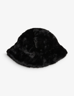 TED BAKER: Prinnia wide-brim faux-fur bucket hat