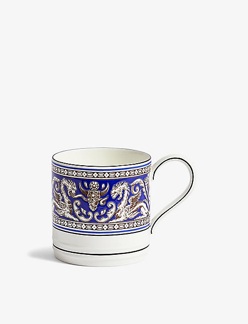 WEDGWOOD: Florentine Marine bone-china mug 8.9cm