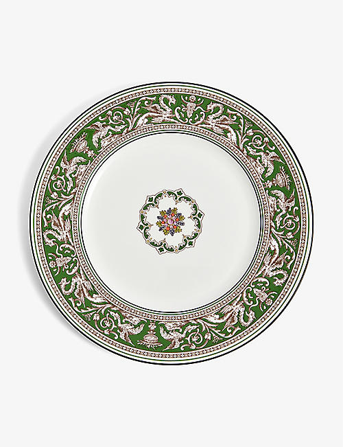 WEDGWOOD: Florentine Verde bone-china plate 27.3cm