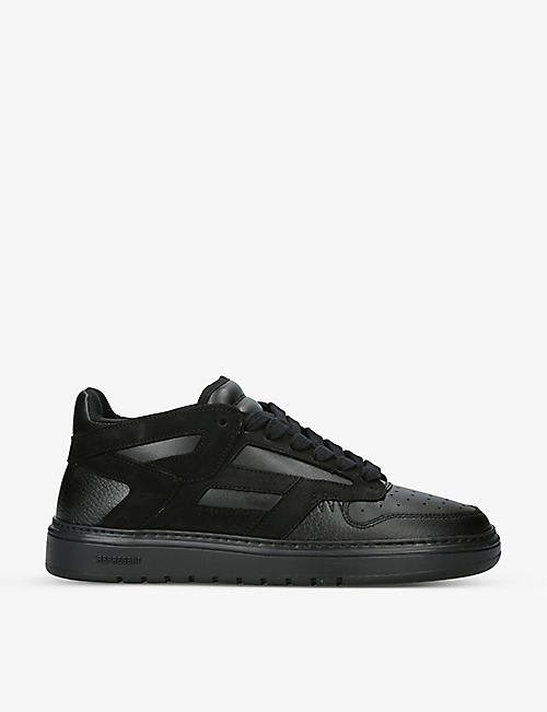 REPRESENT: Reptor contrast-panel leather low-top trainers