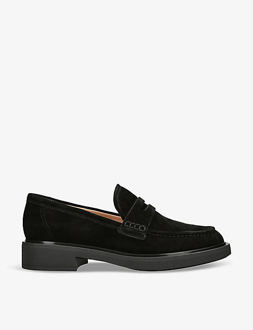 GIANVITO ROSSI: Harris penny-strap suede loafers