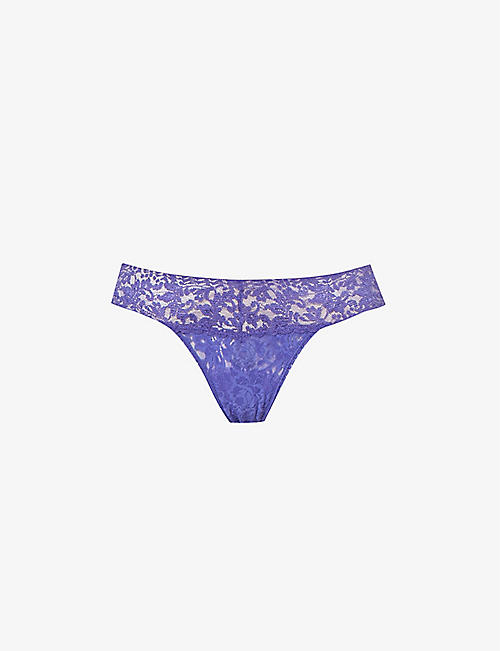 HANKY PANKY: Signature Lace floral-pattern lace thong