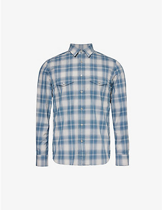 TOM FORD: Grand Western checked regular-fit cotton shirt