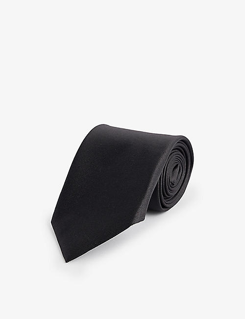 TOM FORD: Wide-blade textured silk tie