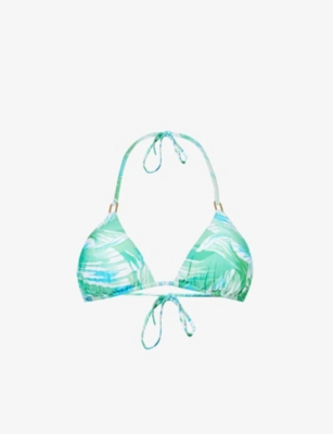 MELISSA ODABASH: Cancun graphic-pattern bikini top