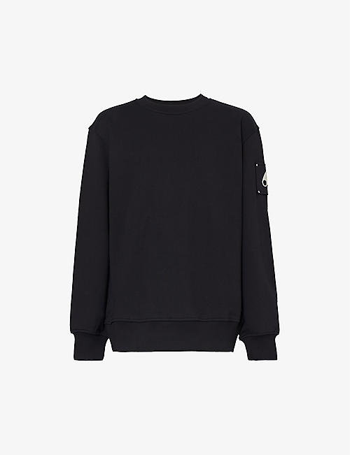 MOOSE KNUCKLES: Hartsfield brand-motif cotton-jersey sweatshirt